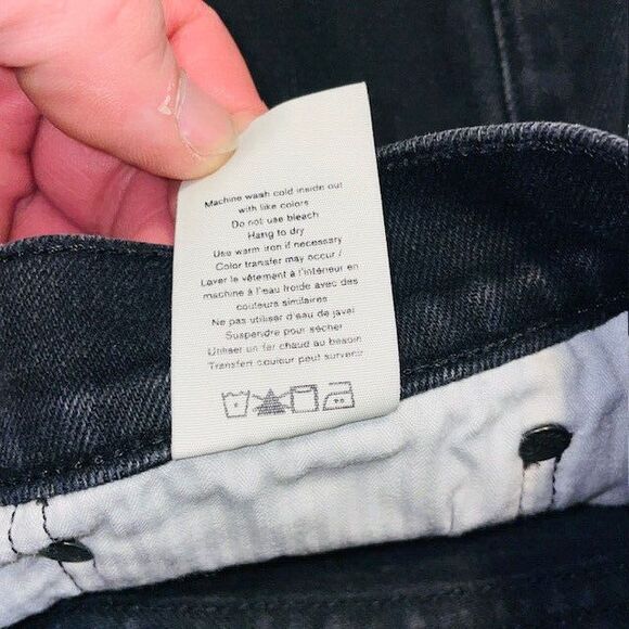 Rag & Bone Jeans Mens Black Fit 1 Extra Slim Straight Preppy Premium Denim 32x30 - Picture 15 of 16